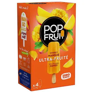 Pop fruit bâtonnet de glace mangue 4x70g