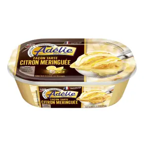 Intermarché - Adélie bac de crème glacée façon tarte citron meringuée 509g