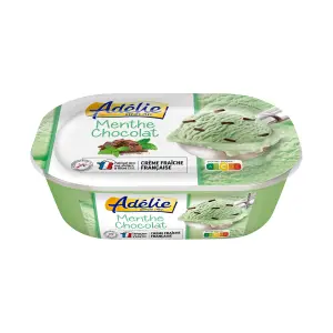 Intermarché - Adélie bac de crème glacée menthe chocolat 501g