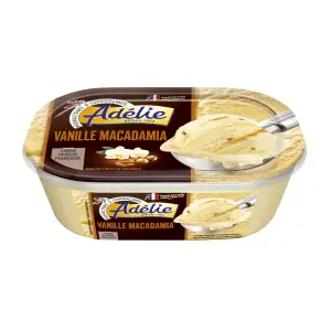 Intermarché - Adélie bac de crème glacée vanille de macadamia 472g