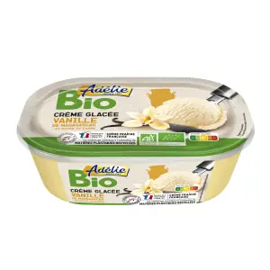 Intermarché - Adélie bac de crème glacée vanille de Madagascar bio 471g