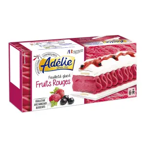 Intermarché - Adélie feuilleté glacé aux fruits rouges avec biscuits 384g