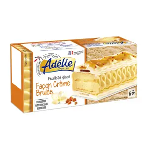 Intermarché - Adélie feuilleté glacé façon crème brûlée avec biscuits 354g