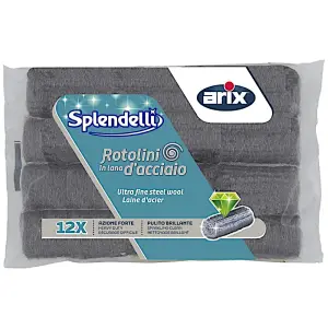 Tampons en laine d’acier x12 unités - ARIX