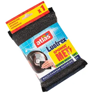 Tampon à récurer lustrex spongement extra black x1 unité - ATLAS