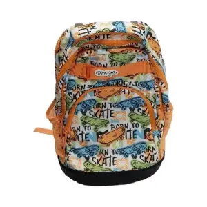 Sac à dos Trolley 18''avec une base rigide (motif garcon) 3 poches grande Zipe