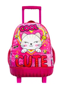 Sac à dos Trolley 16''avec une base rigide E30 (motifs filles) 3 poches