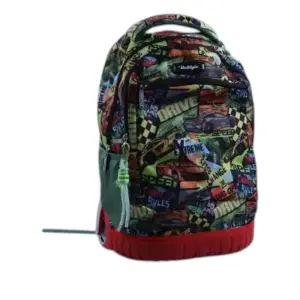 Sac à dos Trolley 18''avec une BASE RIGIDE ( motif garcon ) 3POCHES