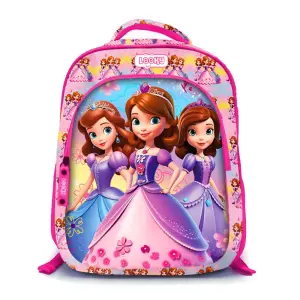 Sac à dos 40cm 2 poches visuelle bombe 3D tissu satin imperméable motifs filles