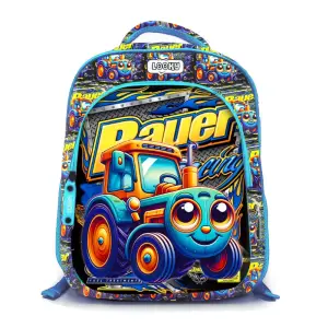 Sac à dos 40cm 2 poches visuelle bombe 3D tissu satin imperméable motifs garçons