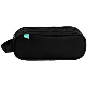 Trousse 3 zip rectangulaire noir uni - AUCHAN