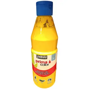 Gouache Prima liquide jaune primaire 500ml - PÉBÉO
