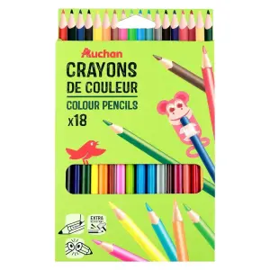Crayon couleurs 18 pcs 18cm