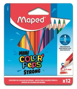 Boîte de 12 mini crayons de couleur Color’Peps Strong – MAPED