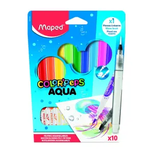 10 feutres aqua colorpeps x10 + pinceau - MAPED