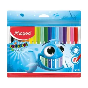 Feutres color peps ocean x18 pochette - MAPED