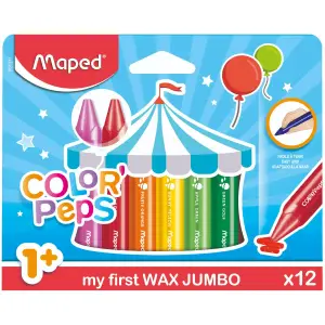 Crayons de cire Color'Peps Jambo x12 unités - MAPED