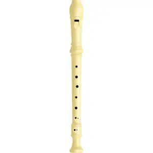 Flûte en plastique trous Baroque blanc