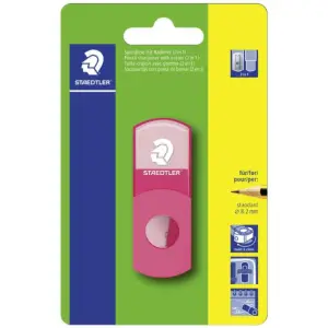 Taille-crayon 1 trou avec réservoir + gomme rose - STAEDTLER
