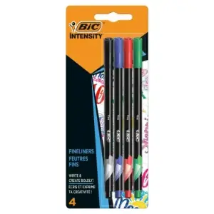 Feutres d'écriture intensity fin couleurs assorties x4 unités - BIC