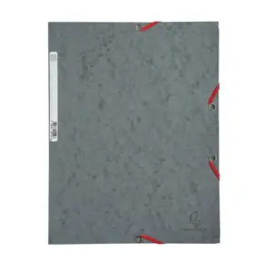 Chemise 3 rabats à élastiques carte lustrée 400G/M2 A4 gris - EXACOMPTA