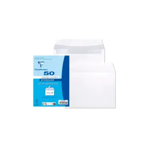 50 enveloppes auto adhésives 114 x 162 mm 80 g Clairefontaine