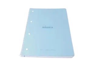 Cahier pique 96 page 21x29,7 90g 10x10 blanc neige