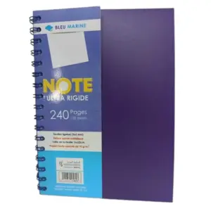 Cahier 192P 10x10 Polypro Transparent 60g Bleu Marine