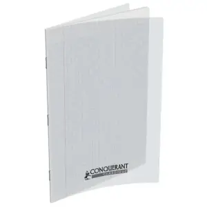 Cahier Conquérant classique agrafé 96p A4 90g Seyès polypro incolore