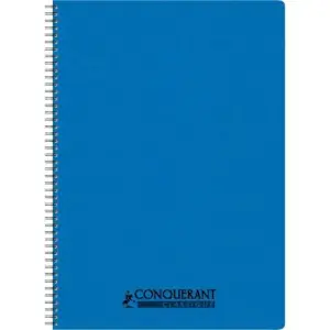 Cahier Conquérant Intégrale A4 180P Seyès 90g Couverture Polypro Assortie