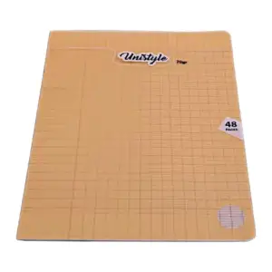 Cahier 48p 10x10 cm couverture polypro transparente 70g UNISTYLE