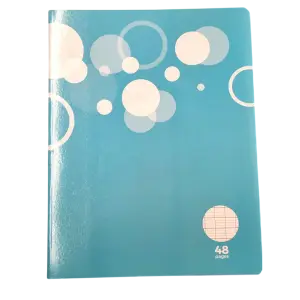 Cahier piqûre 48p 17x22 cm Seyès 90g vélin surfin 5 couleurs assorties