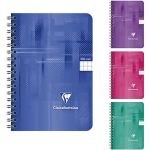 Carnet spiral 90x140 mm 100 pages 5x5 90g CLAIREFONTAINE