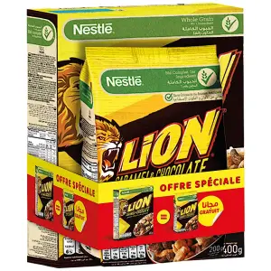 Céréales caramel & chocolat Lion 400g + 200g offertes - NESTLÉ