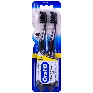Brosse à dents 3DW charcoal soft x2 unités - ORAL B