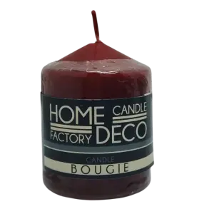 Bougie pilier bordeaux 80x58mm
