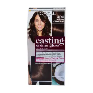 Coloration cheveux sans ammoniaque 400 châtain craquant - CASTING CRÈME GLOSS