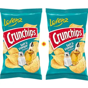 Crunchips saveur sel et vinaigre 2x100g la 2ème à -50% - LORENZ