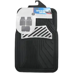 Tapis PVC auto noire aluminium 4,4Kg 4 pièces