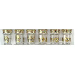 Verres à thé motif khmissa x6