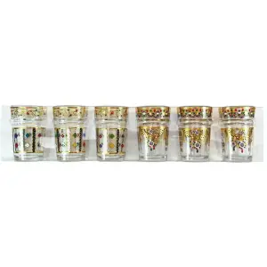 Verres à thé motif mosaïque x6