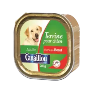 Intermarché - Terrine riche en bœuf pour chien adulte 300g - CANAILLOU