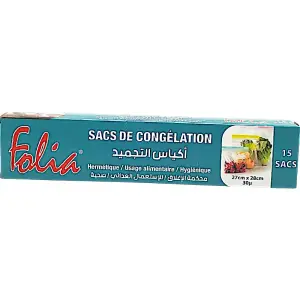 Sacs de congélation zip 27x28cm 15 pièces - FOLIA