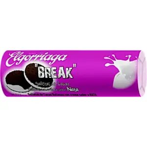 Biscuits choco fourrés à la crème de lait Break 180g - ELGORRIAGA