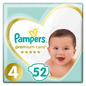 Couches Bébé 9-14Kg Taille 4 Premium Protection x52 unités - PAMPERS