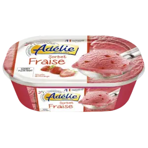 Intermarché - Adélie sorbet plein fruit fraise 677g