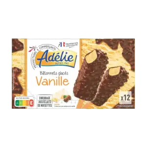 Intermarché - Adélie bâtonnet de glace vanille x12 448g