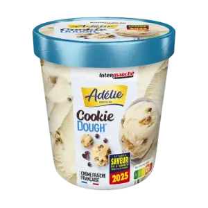 Intermarché - Adélie pot de crème glacée cookie dough 407g