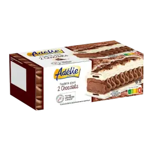 Intermarché - Adélie feuilleté glacé 2 chocolats 354g