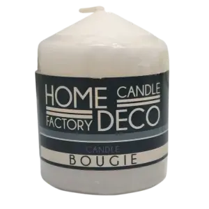 Bougie pilier blanche 80x58mm